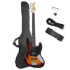 Picture of GLARRY 4 String GJazz Electric Bass Guitar Full Size Right Handed with Guitar Bag, Amp Cord and Beginner Kits (Sunset)