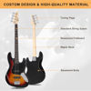 Picture of GLARRY 4 String GJazz Electric Bass Guitar Full Size Right Handed with Guitar Bag, Amp Cord and Beginner Kits (Sunset)