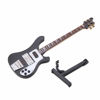 Picture of Miniature Bass, Black Miniature Bass Miniature Guitar Guitar Replica with Stand and Case Instrument Model Ornaments Gift be placed on the bookcase, desk, beside table and music room as decoration