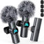 Picture of Leettus 2pcs Lavalier Wireless Microphone for iPhone iPad Video Recording,Mini Microphone for Game Live Streaming,Interviews,YouTube,TikTok,Vlog(Not Applicable for iPhone USB-C Interface)