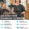 Picture of Alesis Nitro Max Kit Electric Drum Set with Quiet Mesh Pads, 10" Dual Zone Snare, Bluetooth, 440+ Authentic Sounds, Drumeo, USB MIDI, Kick Pedal