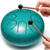 Picture of Steel Tongue Drum Musical Instruments: 6 Inch 8 Notes Metal Hand Drums, Music Gifts for Family Friends (Malachite)