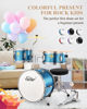 Picture of Kids Drum Set Eastar 3-Piece for Beginners, 14 inch Drum Kit with Adjustable Throne, Cymbal, Pedal & Two Pairs of Drumsticks, Junior Drum Set with Bass Tom Snare Drum, Metallic Sky Blue