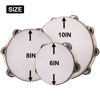 Picture of 3Pack Double Row Tambourine for Adults 6 Inch 8 Inch 10 Inch Wooden Tambourines Hand Held Drum Bell Tambourine with Metal Jingles, Percussion Musical Instruments Hand Tambourine for Church, Party