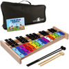 Picture of MINIARTIS Glockenspiel Xylophone | Full Size Glockenspiel Xylophone 27 Note Colorful Metal Keys for Adults & Kids | Percussion Musical Instrument Includes 2 Wooden Beaters, Songbook and Carry Case