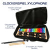Picture of MINIARTIS Glockenspiel Xylophone | Full Size Glockenspiel Xylophone 27 Note Colorful Metal Keys for Adults & Kids | Percussion Musical Instrument Includes 2 Wooden Beaters, Songbook and Carry Case