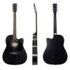 Picture of Jameson Guitars Full Size Thinline Acoustic Electric Guitar with Free Gig Bag Case & Picks Black Right Handed