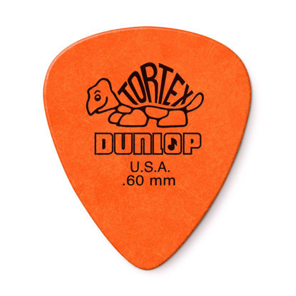 Picture of Dunlop Tortex Standard .60mm Orange Guitar Pick, 12 Pack