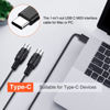 Picture of LEKATO MIDI Cable, MIDI to USB C, Type-C MIDI Interface with Input & Output Connecting Keyboard/Synthesizer for Editing Recording Professional Cord Windows/Mac Studio -6.5Ft, Black
