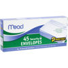 Picture of Mead #10 Envelopes, Security Printed Lining for Privacy, Press-It Seal-It Self Adhesive Closure, All-Purpose 20-lb Paper, 4-1/8" x 9-1/2", White, 45 per Box (75026)