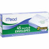 Picture of Mead #10 Envelopes, Security Printed Lining for Privacy, Press-It Seal-It Self Adhesive Closure, All-Purpose 20-lb Paper, 4-1/8" x 9-1/2", White, 45 per Box (75026)