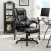 Picture of Furmax Office Executive Chair High Back Adjustable Managerial Home Desk Chair, Swivel Computer PU Leather Chair with Lumbar Support (Black)