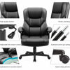 Picture of Furmax Office Executive Chair High Back Adjustable Managerial Home Desk Chair, Swivel Computer PU Leather Chair with Lumbar Support (Black)
