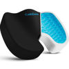 Picture of CushZone Office Chair Seat Cushion, Cooling Gel Enhanced Memory Foam Chair Cushions for Long Sitting - Back, Sciatica, Coccyx, Tailbone Pain Relief Pillow - for Office Chair, Gaming Chair, Car Seat