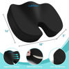 Picture of CushZone Office Chair Seat Cushion, Cooling Gel Enhanced Memory Foam Chair Cushions for Long Sitting - Back, Sciatica, Coccyx, Tailbone Pain Relief Pillow - for Office Chair, Gaming Chair, Car Seat