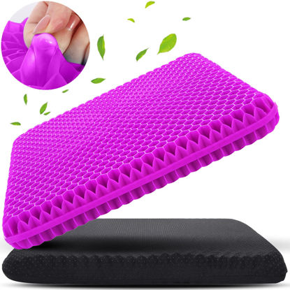 Picture of KYSMOTIC Gel Seat Cushion for Long Sitting (Super Large & Thick), Soft & Breathable, Gel Cushion for Wheelchair, Gel Chair Cushion for Hip Pain, Gel Seat Cushion for Office Chair