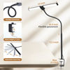 Picture of Led Desk Lamp for Home Office, Eye-Care Architect Light with Clamp, Smart Double Head Computer Monitor Table Clip Lamp, Adjustable Flexible Gooseneck, 25 Lighting Models, Task lamp, Black