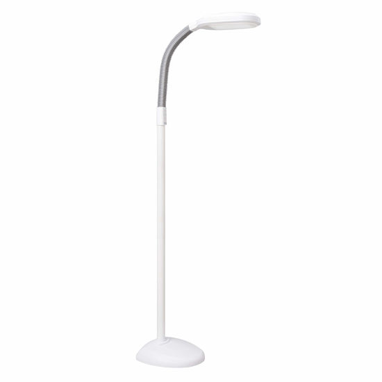 Picture of Verilux SmartLight Full Spectrum LED Modern Floor Lamp with Adjustable Brightness, Flexible Gooseneck and Easy Controls - Reduces Eye Strain and Fatigue - Ideal for Reading, Artists, Craft (White)