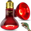 Picture of REPTIZOO 75W Reptile Heat Lamp Bulb 2PCS Infrared Heat Emitter Red Heat Lamp for Reptile Amphibian, Infrared Basking Spot Light Bulb