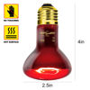 Picture of REPTIZOO 75W Reptile Heat Lamp Bulb 2PCS Infrared Heat Emitter Red Heat Lamp for Reptile Amphibian, Infrared Basking Spot Light Bulb