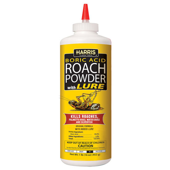 Picture of HARRIS Boric Acid Roach and Silverfish Killer Powder w/Lure for Insects (16oz)