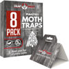 Picture of 8 Pack Pantry Moth Traps- Safe and Effective for Food and Cupboard- Glue Traps with Pheromones for Pantry Moths
