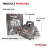 Picture of 8 Pack Pantry Moth Traps- Safe and Effective for Food and Cupboard- Glue Traps with Pheromones for Pantry Moths
