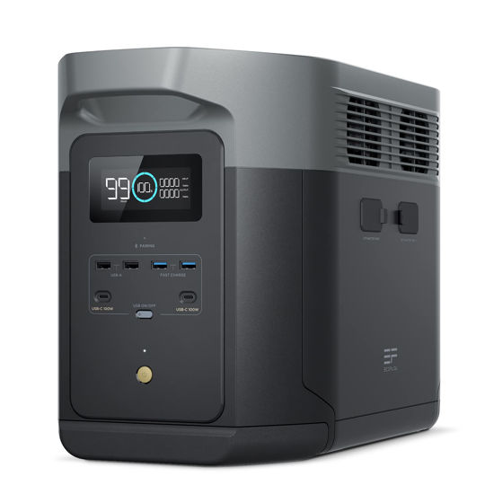 Picture of EF ECOFLOW Portable Power Station DELTA 2 Max, 2400W LFP Solar Generator, Full Charge in 1 Hr, 2048Wh Solar Powered Generator for Home Backup(Solar Panel Optional)