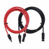 Picture of Renogy 20FT 10AWG Solar Panel Extension Cable with Male and Female Connectors, 20Ft. 10AWG, 1 Pair (Red and Black)