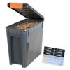 Picture of Traeger Grills BAC637 Stay Dry Pellet Storage Bin with Locking Lid, 22lb Capacity Wood Pellet Container with Flavor Stickers, Stackable Design, Airtight Storage for Grill Pellets
