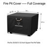Picture of QH.HOME Fire Pit Cover Square Heavy Duty Fabric 100% Waterproof, Fits Outdoor for 29”,30 inch,31 inch,32 inch Fire Pit/Table Cover,Gas Fire Pit Cover (32”L x 32”W x 24”H,Black)