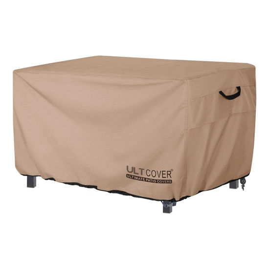 Picture of ULTCOVER Rectangular Gas Fire Pit Table Cover 52x34 inch Waterproof Heavy Duty Firepit Cover