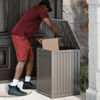 Picture of Package Delivery Box for Porch, 48 Gallon Storage Box with Lockable Secure, Large Double Wall Resin Outdoor Package Delivery and Waterproof Deck Box