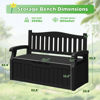 Picture of Greesum 80 Gallon Storage Bench Outdoor Deck Box with Armrest, Patio Furniture,Lockable, Waterproof and UV Resistant, Suitable for Garden, Pool, Black