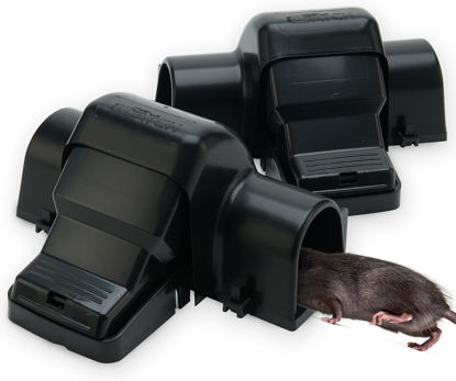 Picture of UCatch Rat Traps Indoor and Outdoor - 2 Pack Dual-Entry Large Rat Trap Outdoor and Indoor for Home, Garden and Restaurant with 99.9% Trap Rate | Easy to Use Rodent Traps with Safe Hands Free Design