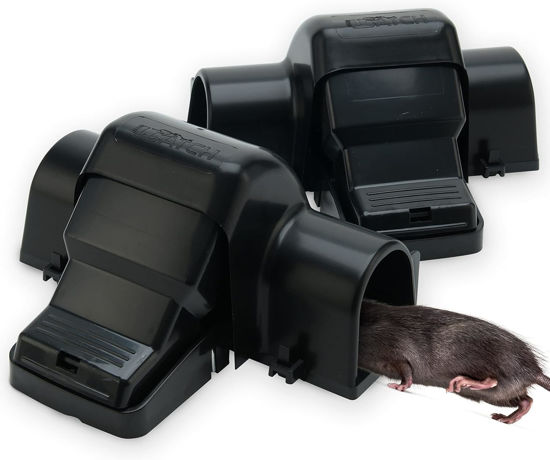 Picture of UCatch Rat Traps Indoor and Outdoor - 2 Pack Dual-Entry Large Rat Trap Outdoor and Indoor for Home, Garden and Restaurant with 99.9% Trap Rate | Easy to Use Rodent Traps with Safe Hands Free Design