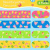 Picture of Boao 4 Pack Towel Bands for Beach Chairs Cruise Towel Clips for Lounge Beach Pool Chairs Towel Strap Holder Elastic Windproof for Summer Pool Hawaiian Christmas Beach Accessories (Lovely Style)