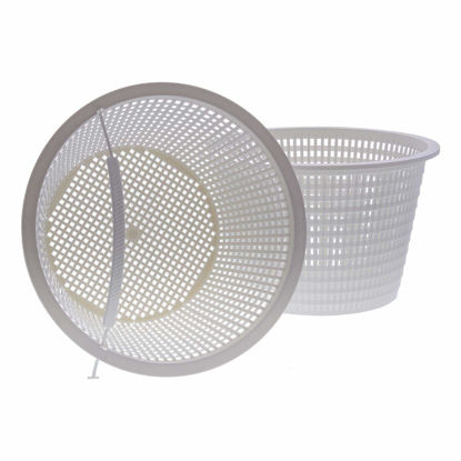 Picture of U.S. Pool Supply Swimming Pool Plastic Skimmer Replacement Basket (Set of 2) - Remove Leaves and Debris - 8" Top, 5.5" Bottom, 5" Deep - Not Weighted