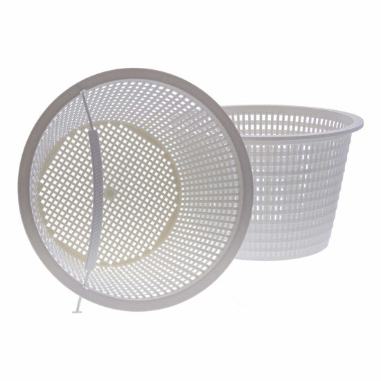 Picture of U.S. Pool Supply Swimming Pool Plastic Skimmer Replacement Basket (Set of 2) - Remove Leaves and Debris - 8" Top, 5.5" Bottom, 5" Deep - Not Weighted
