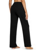 Picture of G4Free Petite Wide Leg Pants for Women Yoga Dress Pants with Pockets Straight Leg Sweatpants Stretch Business Casual Work Pants(Black,M,29")