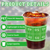 Picture of 50 PCS Football Cups, 16 OZ Football Party Cups, Thickened Football Plastic Cups, Disposable Clear Drinking Cups in 2 Designs for Super Bowl Party Supplies Football Party Decorations Super Bowl Favors