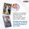 Picture of BCW Resealable Team Set Bags - 100 ct | Archival Quality Polypropylene | Holds 35 Standard Cards | Toploader and Magnetic Holder Compatible | Acid-Free Sealing Solution for Trading Card Collections