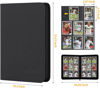 Picture of Foalgo 9 Pocket Card Binder, Premium Zip Trading Card Binder, 540 Double Sided Pocket PU Collection Binder, Collector Album, Card Folder for MTG, TCG, Sports Cards (Black)