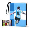 Picture of 400 Pockets Soccer Card Binder for Soccer Trading Cards Collectors,Portable Waterproof Soccer Card Storage Bag with Removable Sleeves,Compatible with Sports TCG Soccer Cards 2024-2025
