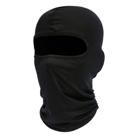 Picture of Fuinloth Balaclava Ski Mask, Motorcycle UV Protector Scarf, Summer Cooling Neck Gaiter for Men/Women Black