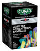 Picture of CURAD Performance Series IRONMAN Antibacterial Bandages, Extreme Hold Adhesive Technology, Finger & Knuckle Bandages, Flexible Fabric, Variety Pack with Assorted Sizes & Colors, 50 Count