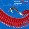 Picture of Boeray Heavy Duty Truck Air Duster Blow Gun Cleaning with 9 Meter Long Coil and 2 interchangeable nozzle tips- Red Air Seat Blow Gun Kit