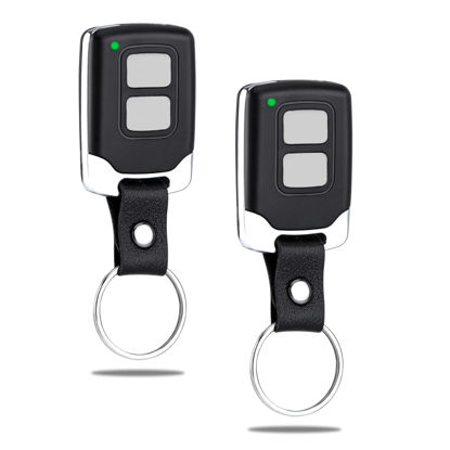 Picture of 2 Garage Door Opener Remote, for Lift Master Chamberlain Craftsman Garage Door Opener Remote 893LM 893Max 891LM 971LM 973LM 371LM 373LM, Red Orange Green Yellow Purple Learn Button Garage Door Remote