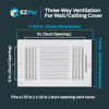 Picture of EZ-FLO 10 x 6 Inch (Duct Opening) Air Vent Cover for Wall or Ceiling, Three-Way Ventilation Register, Solid Steel HVAC Register Cover, White, 61614