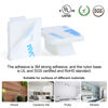 Picture of XHF 5/8” Adhesive Cord Clips White 60pcs, Cable Management Staples for Under Desk, Car, Wall, TV, PC, Ethernet